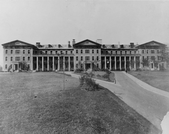 The hospital as it appeared in the 1887.